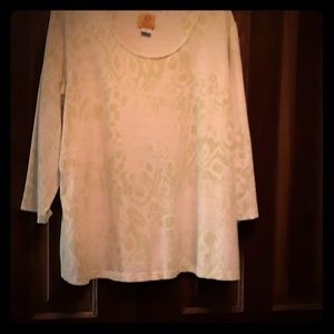 Lime green printed top